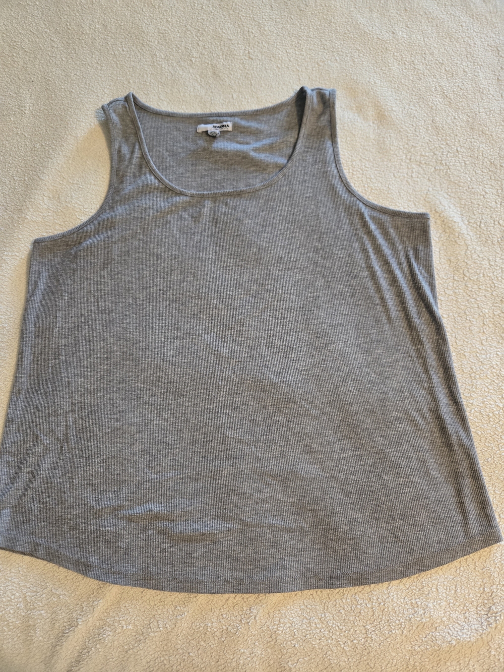Sonoma Heather Gray Ribbed Tank Top xxl